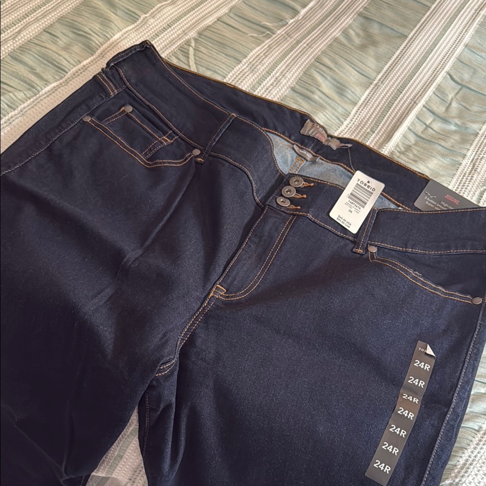 Torrid Women's Dark Blue Jeggings - Picture 4 of 5